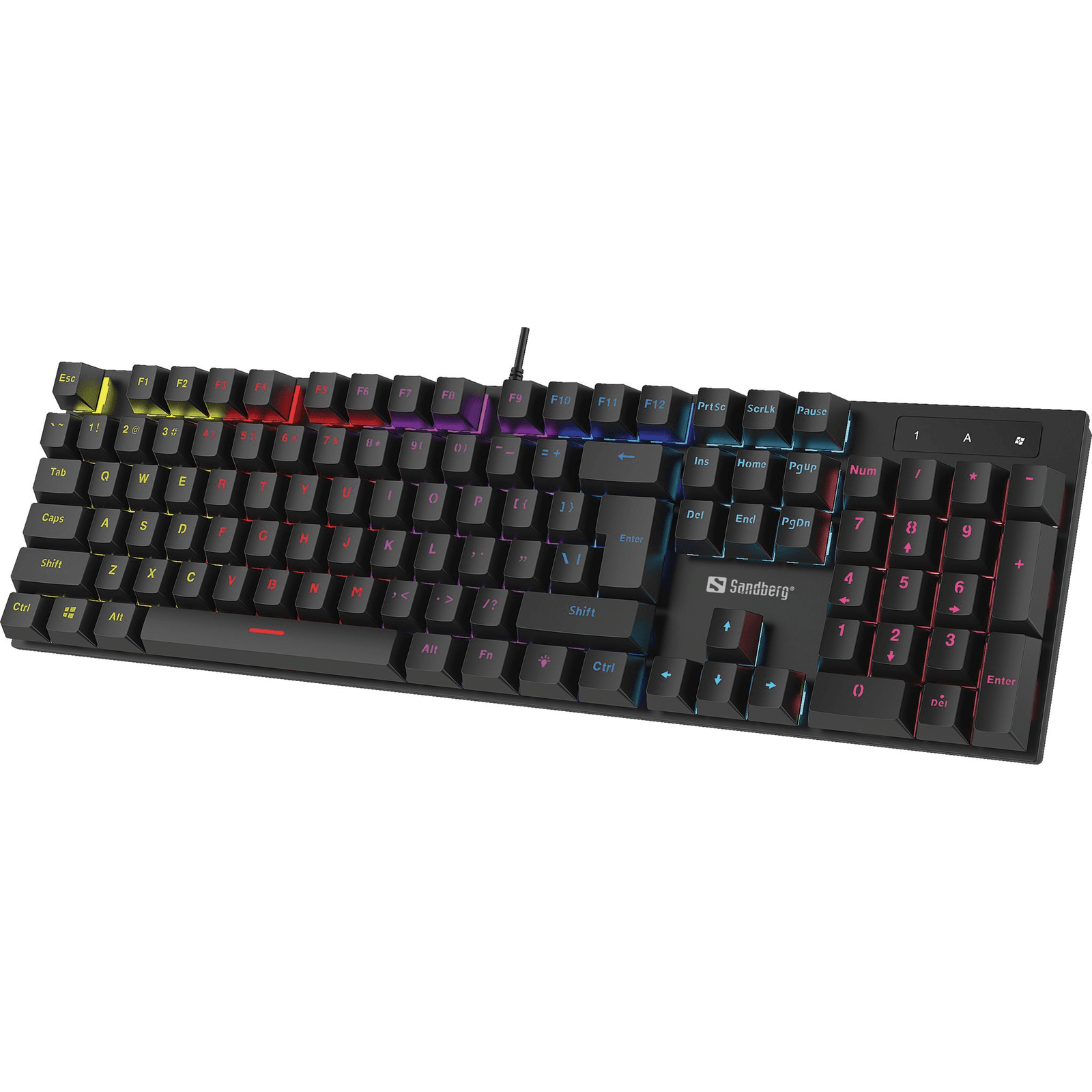 Sandberg 640-31 klávesnica Hranie USB QWERTZ Nemecký Čierna