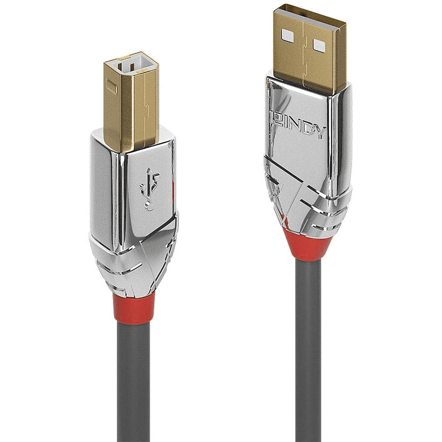 Lindy 36641 USB kábel 1 m USB 2.0 USB A USB B Šedá