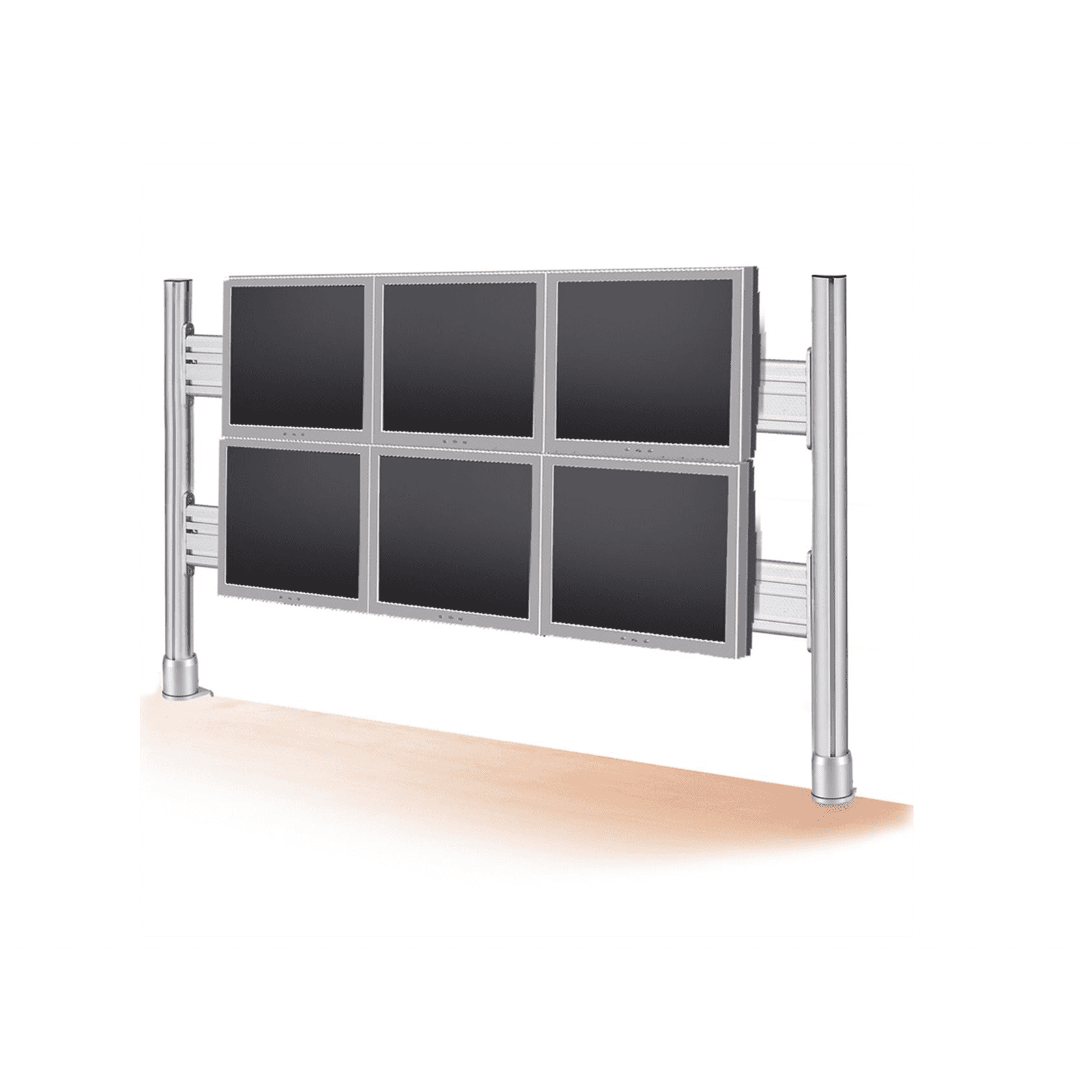 ROLINE Závesný rám pre LCD, 1,3m, do 50kg, dvojitý, na stôl