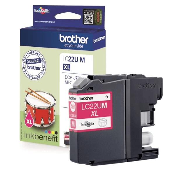 Brother LC-22UM atramentová náplň Originál Vysoký (XL) výnos Purpurová