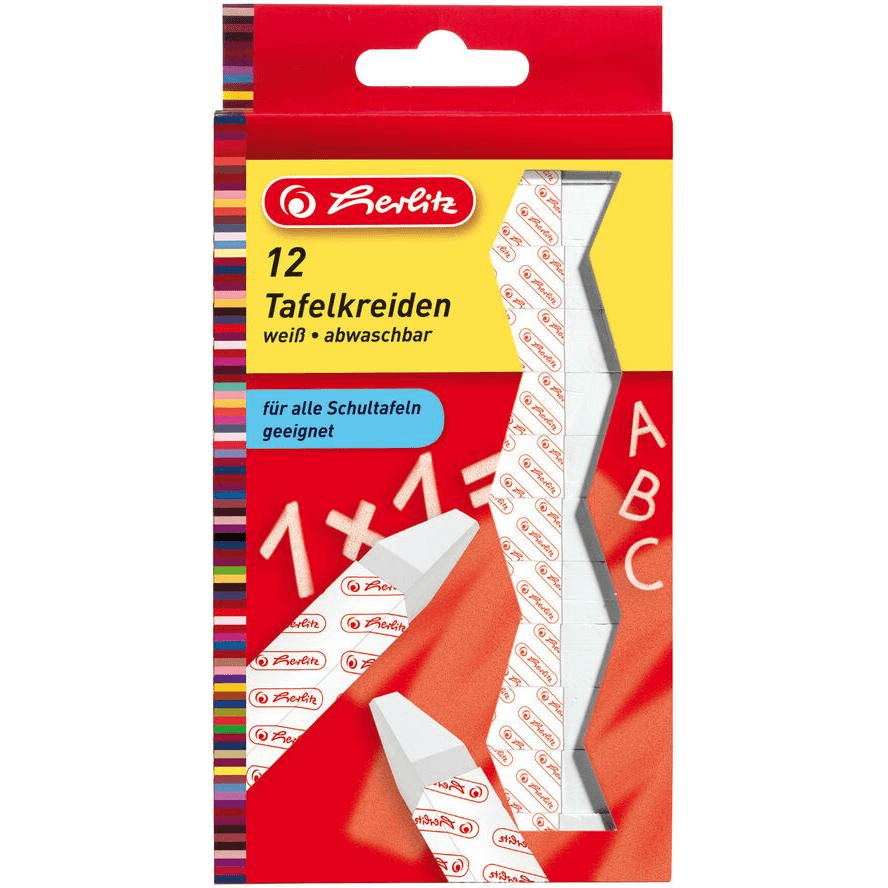 R242 HERLITZ TABUĽOVÁ KRIEDA BIELA 12 KS 2-PACK