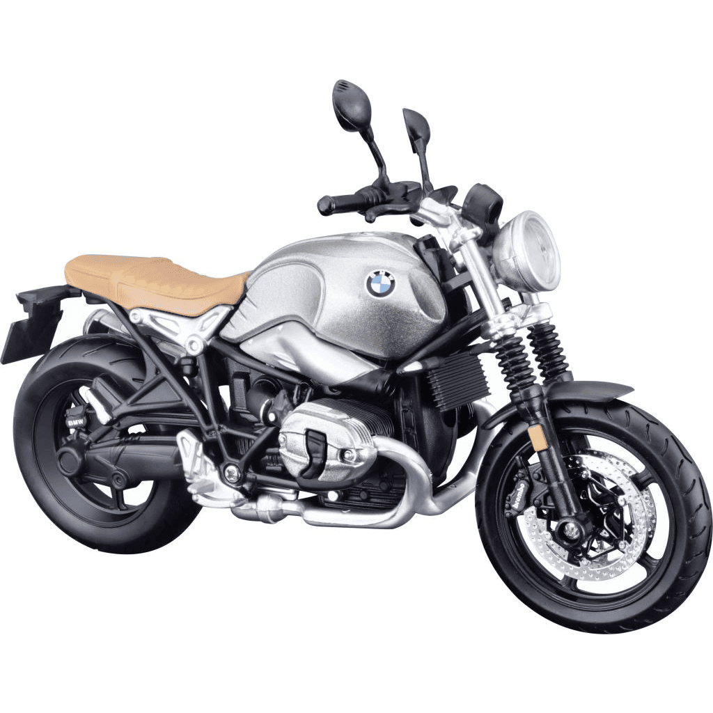 Bauer Spielwaren 5-18834 BMW R nineT Scrambler Motorradmodell, sivá