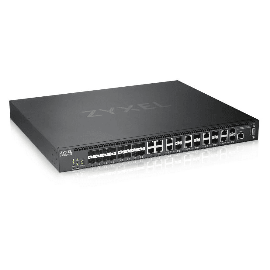 Zyxel XS3800-28 Riadený L2+ 10G Ethernet (100/1000/10000) Čierna