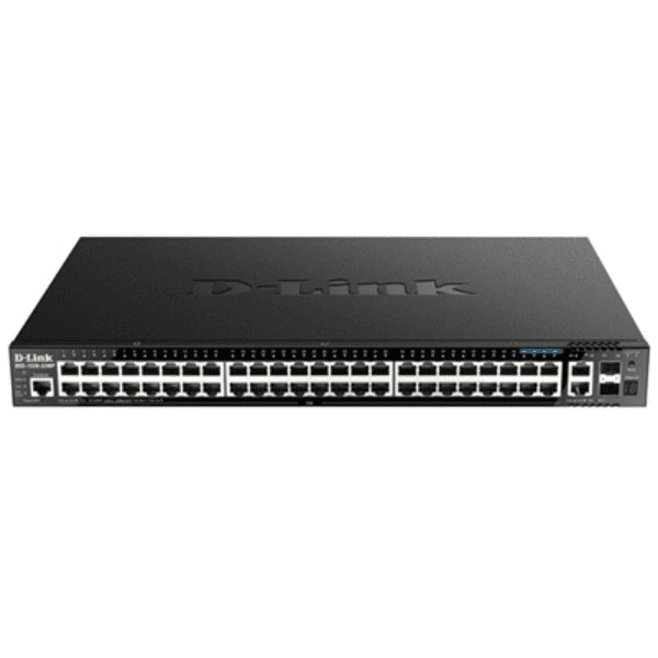 D-Link DGS-1520-52MP sieťový prepínač Riadený L3 Gigabit Ethernet (10/100/1000) Podpora napájania cez Ethernet (PoE) 1U Čierna