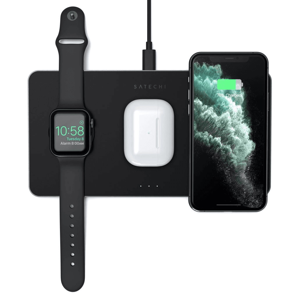 Satechi Trio Wireless Charging Pad - magnetická nabíjačka bezdrôtová pre