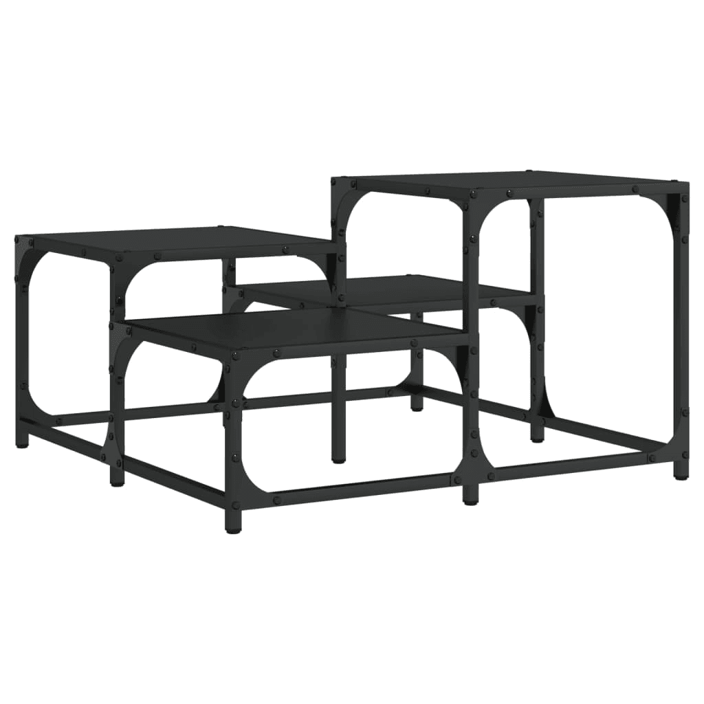 VidaXL Konferenčný stolík, čierny, 68x68x40 cm, materiál na báze dreva
