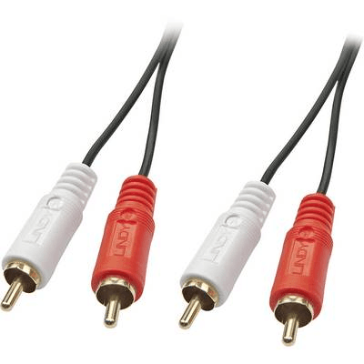 Lindy 35661 audio kábel 2 m 2 x RCA Červená, Biela