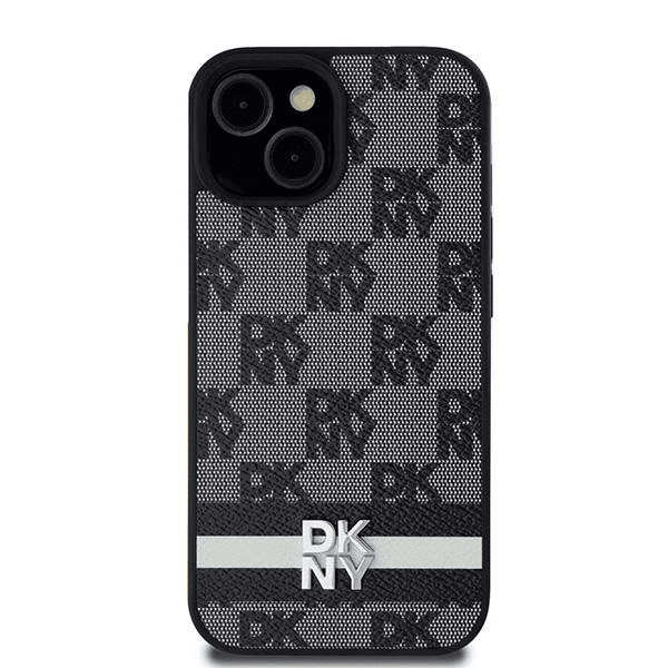 Zadný Kryt DKNY pre Samsung Galaxy S24+ Plus Leather Checkered Mono čierna