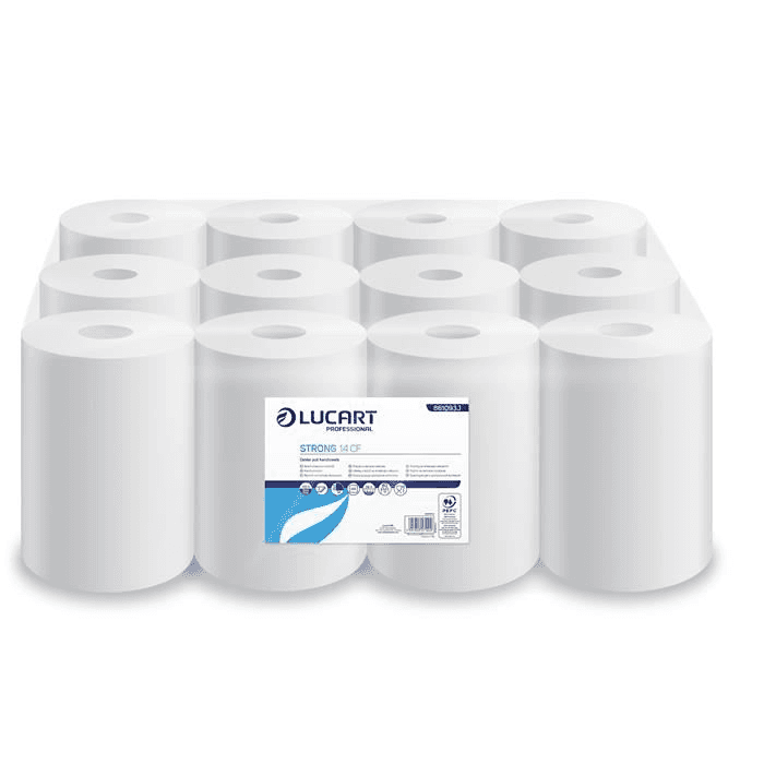 Lucart Strong 14 CF - Uterák v roli, 2 vrstvy, 59 m, celulóza - 12 roliek