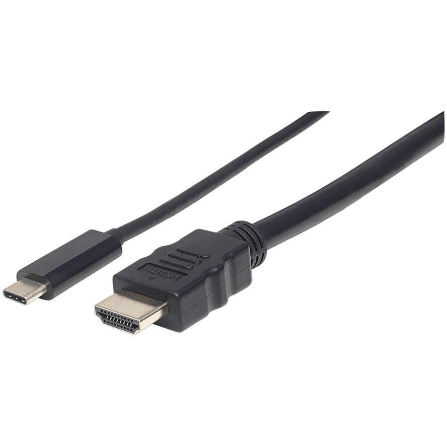 Manhattan 152235 adaptér na video kábel 1 m USB Typ-C Typ HDMI (štandard) Čierna