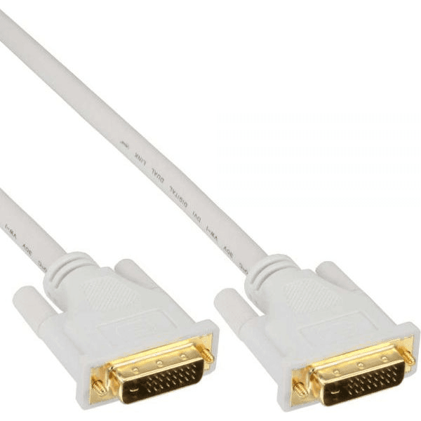 InLine 4043718143917 DVI kábel 3 m DVI-D Biela