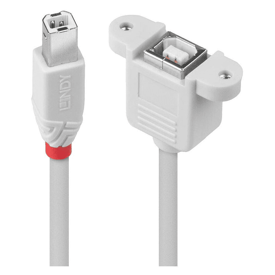 Lindy 31801 USB kábel 1 m USB 2.0 USB B Šedá