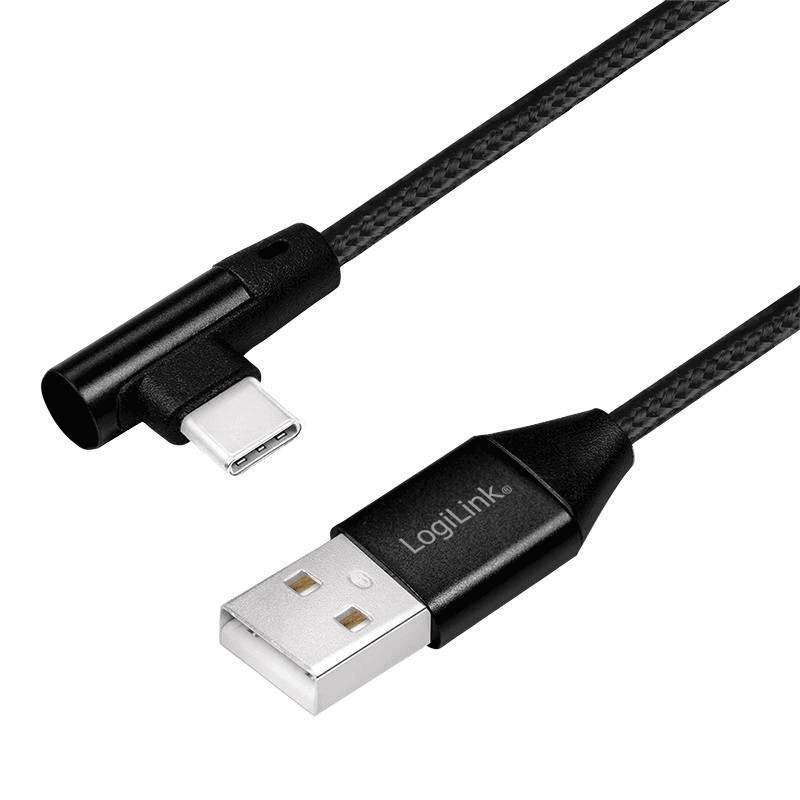 Kábel Logilink USB - USB typ C 1 m čierny CU0138