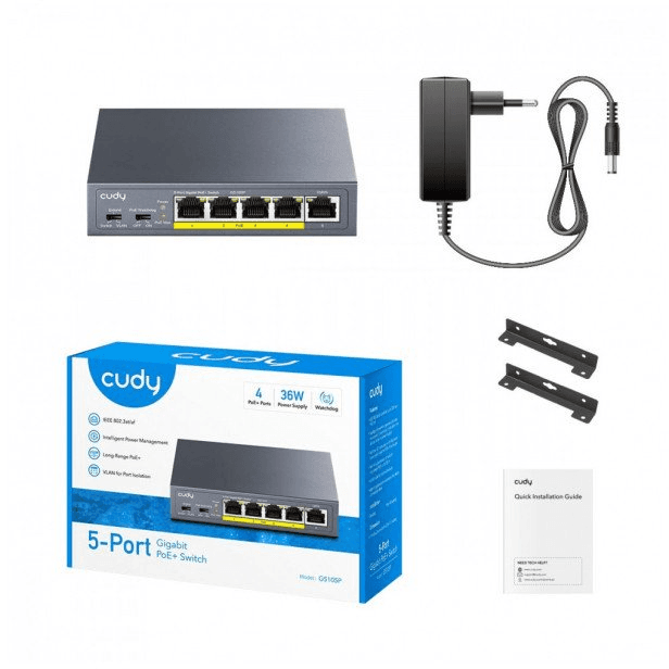 5-Portový Gigabit PoE+ Switch 36W