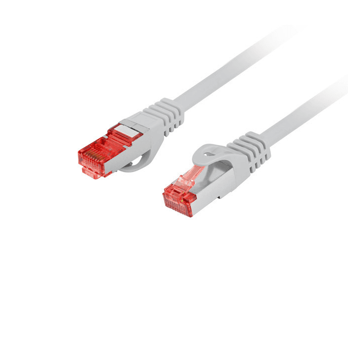 Patch kábel Lanberg F/FTP 6 RJ45 / RJ45 3 m sivý