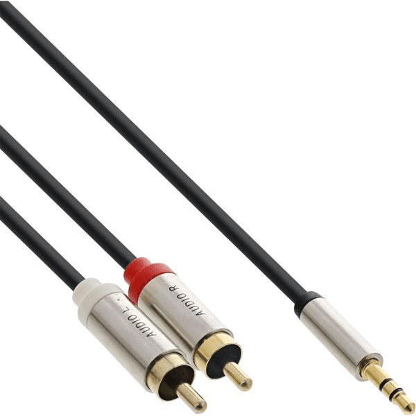 InLine 99242 audio kábel 2 m 3.5mm 2 x RCA Čierna