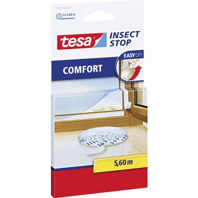 Suchý zips na sieťku proti hmyzu biely Tesa 9mm x 5,6m