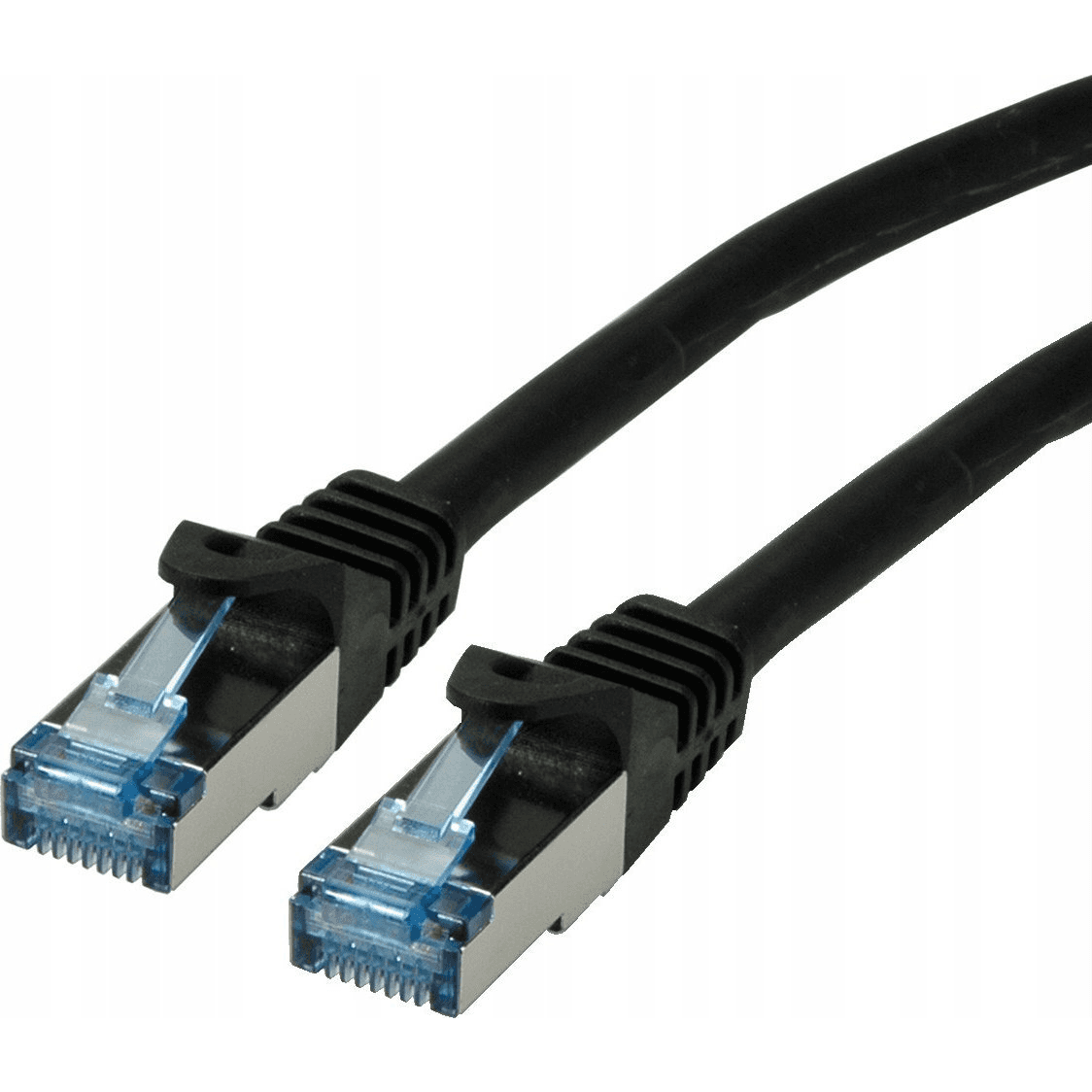 Prepojovací kábel Roline S/FTP Cat 6a RJ45 / RJ45 15 m čierny