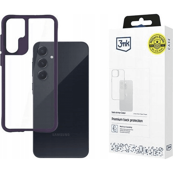 Puzdro 3MK Satin Armor Case+ Samsung A55 5G fialové/purple
