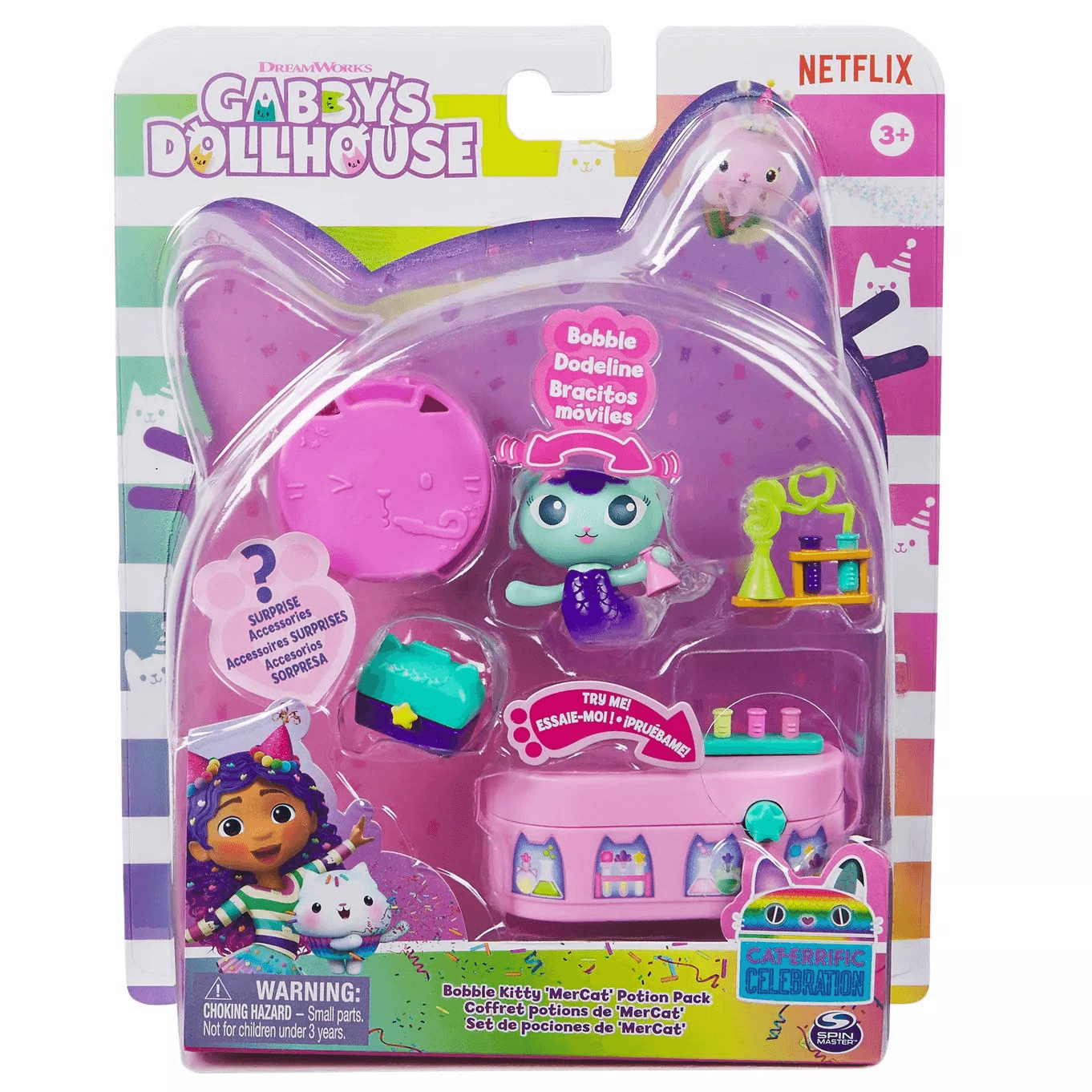 Gabby's Dollhouse BobbleK Kitty MerCat Potion Pack