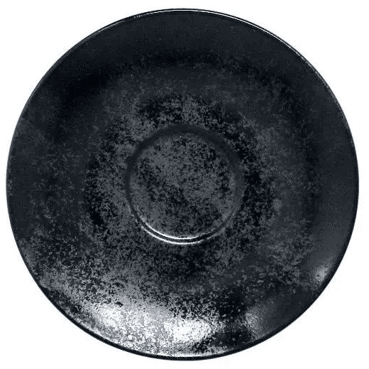PORCELÁN RAK KARBON Podšálka pod šálku 17 cm čierna