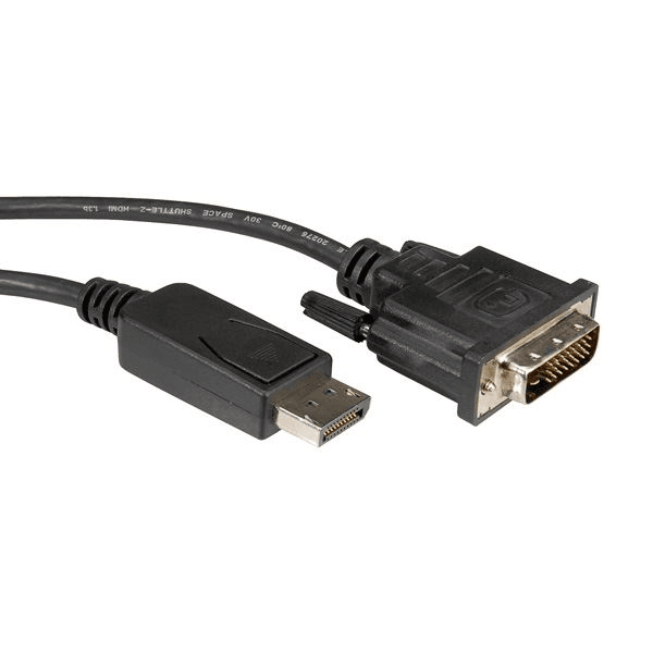 ROLINE DisplayPort - DVI kábel, DP(M) -> DVI-D(M), typ 1,