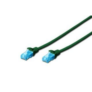 Digitus Patch cord kat.5e UTP, CU, AWG 26/7 3m Zelená