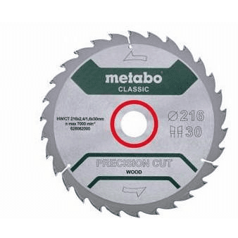 Kotúč okružná píla HW/CT 216x30mm 30 WZ METABO