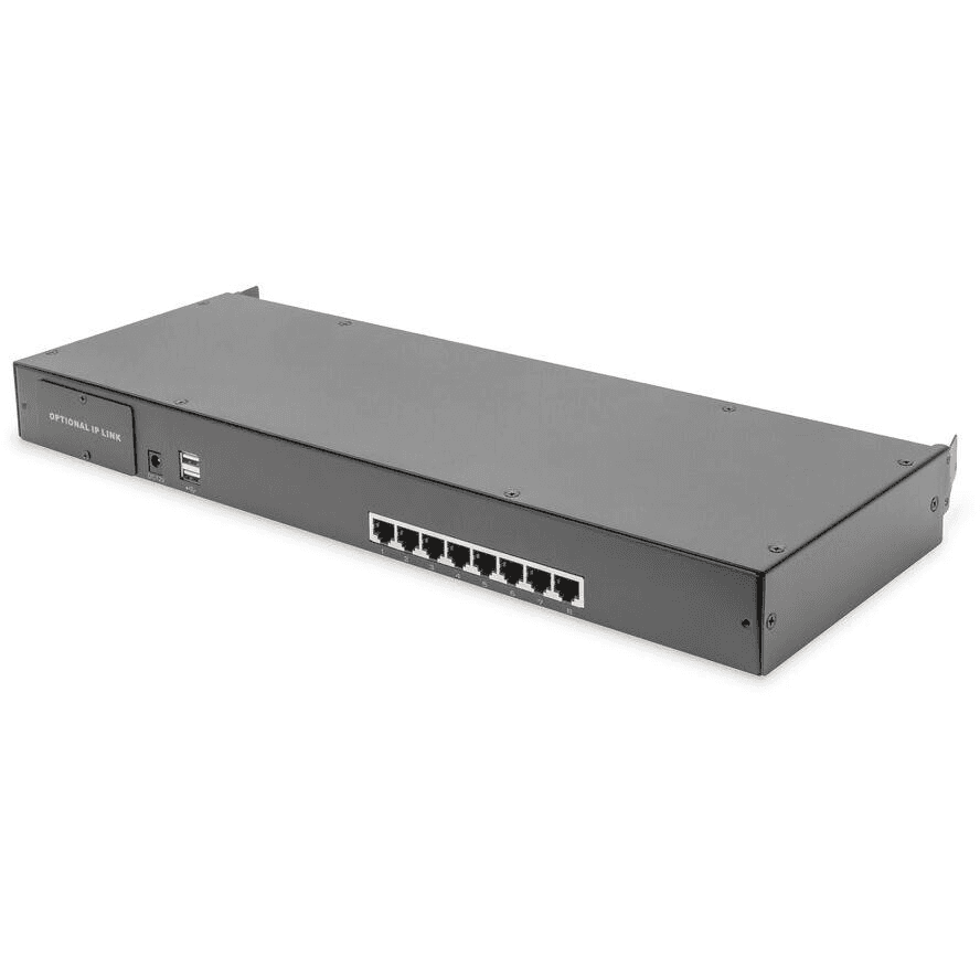 Digitus DS-72216 KVM prepínač, možnosť montáže do racku, čierny