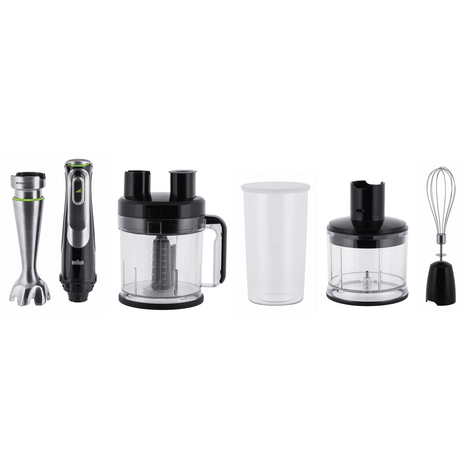 Braun MultiQuick 9 MQ 9195XLI 2 L Ponorný mixér 1200 W Čierna, Nerezová oceľ