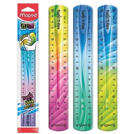 Pravítko Maped Twis't Flex decor 20 cm žlto-ružové