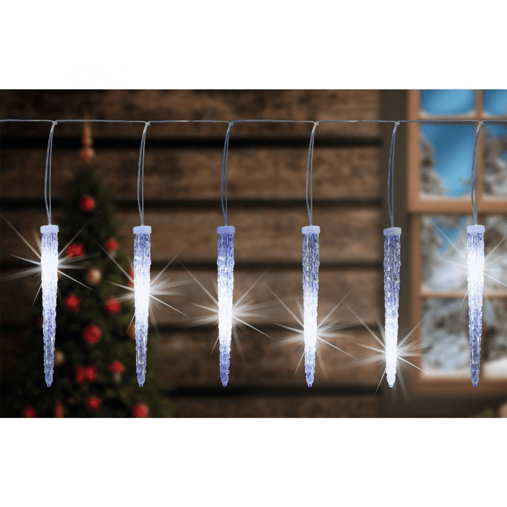 LED svetelný reťazec Home KJL 35 v tvare cencúľov, vonkajší a vnútorný