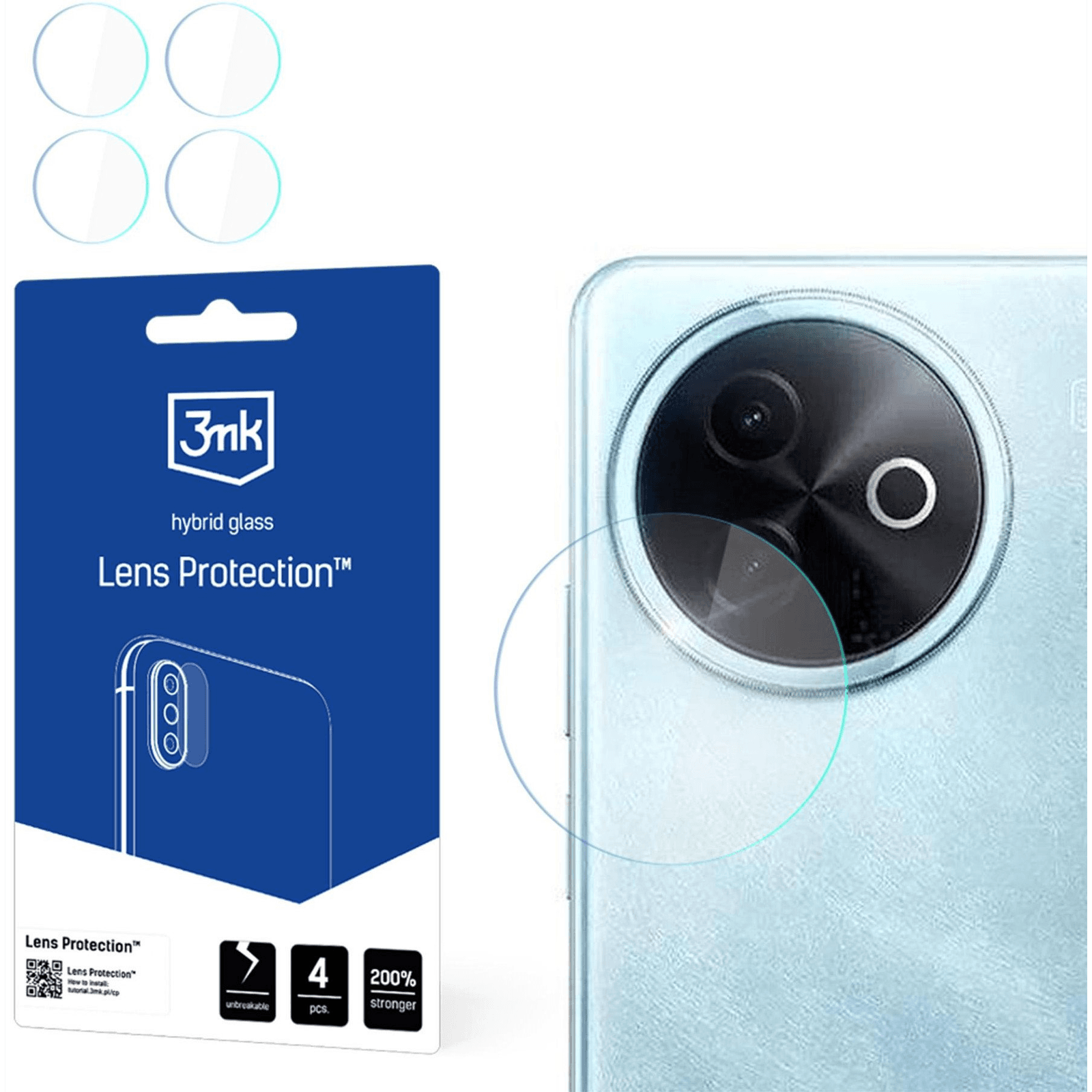 Ochranné sklo objektívu fotoaparátu pre Vivo Y39 5G - 3mk Lens Protection