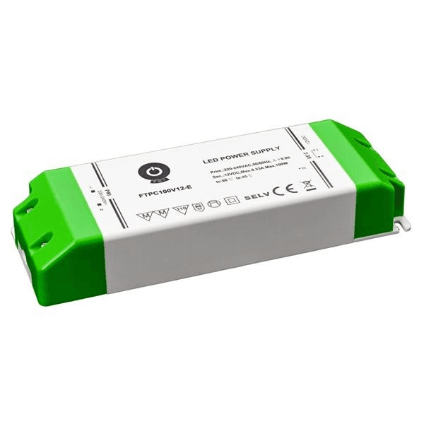 Napájací adaptér pre pásy LED žiaroviek 100W 12V nábytkový