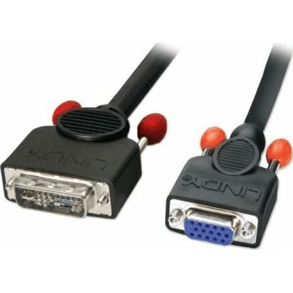 Lindy 5m DVI-A/VGA VGA (D-Sub) Čierna