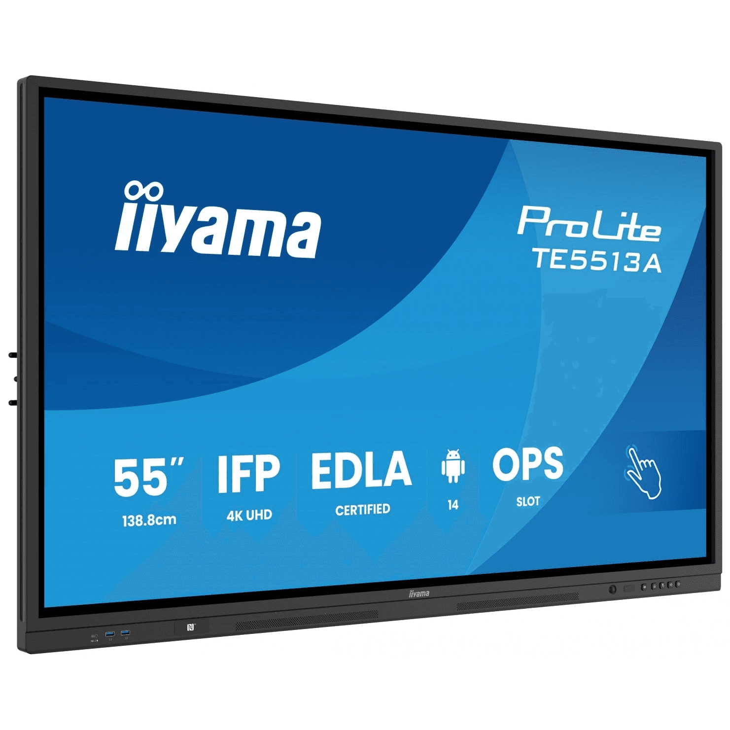 iiyama TE5513A-B2AG Signage Display 138.7 cm (54.6') Wi-Fi 138,7 cm (54.6") 4K Ultra HD Dotyková obrazovka Zabudovaný procesor Android