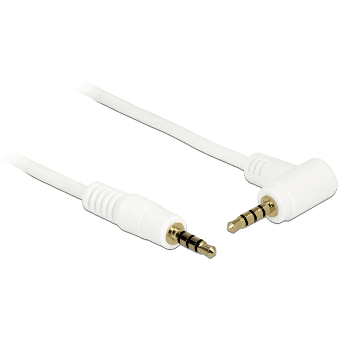 Špirálový kábel stereo jack 3,5 mm 3-pinový samec s adaptérom 3m Delock