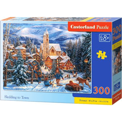 Castorland Sledding in Town 300 pcs Puzzle 300 kusov Zimné