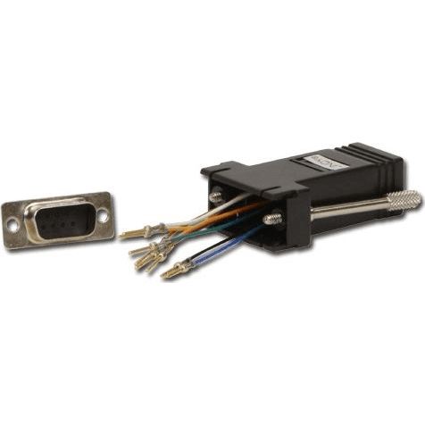 Lindy 70246 káblová redukcia RJ-45 FM 9-pin D M Čierna