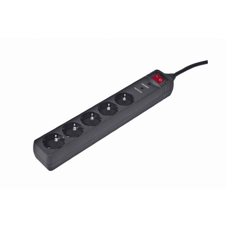 Napájacia lišta ENERGIE SPG5-C-15 (5 x VDE; 4,5m; farba čierna)