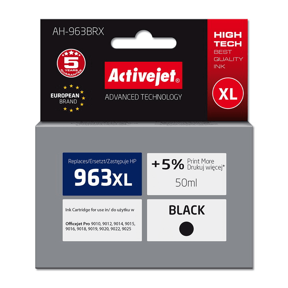 Atrament ActiveJet AH-963BRX pre HP čierna (black)