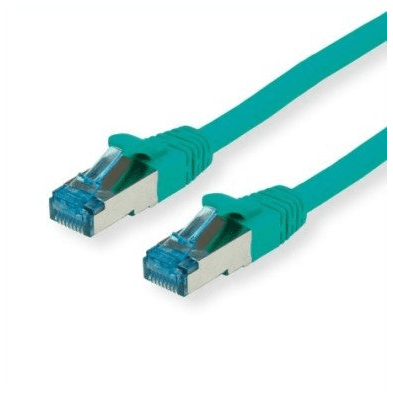 VALUE Sieťový kábel LAN S/FTP Cat.6A RJ45 zelený 0,15 m