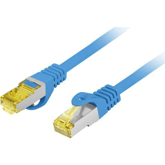 Patchcord kat.6A S/FTP LSZH CU 3M modrý, testovaný Fluke Lanberg