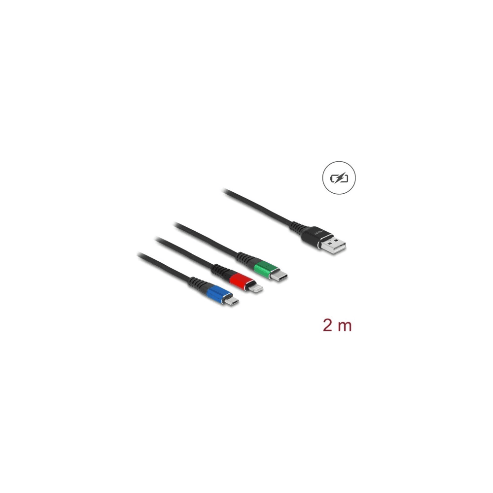 Kábel Delock USB typ C - Apple Lightning 2 m viacfarebný