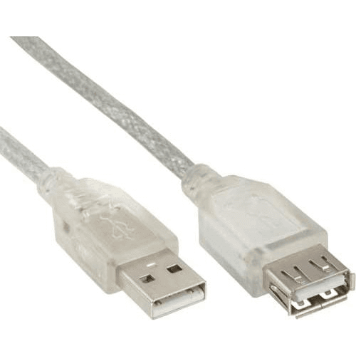 InLine 34603 USB kábel 3 m USB A Priehľadná