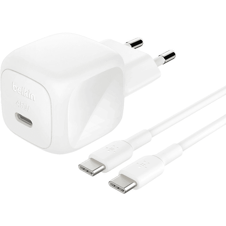 Belkin Nabíjačka USB-C 45W, BoostCharge Compact, biela (WCA013KQWH)