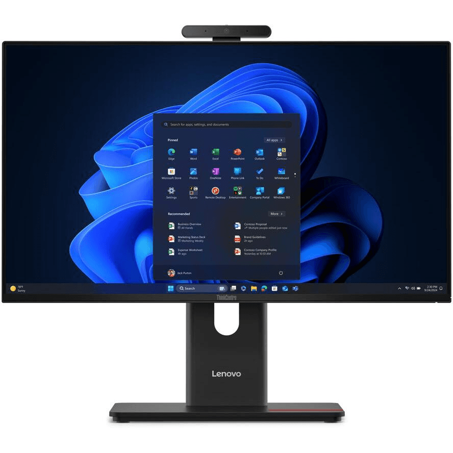 Lenovo ThinkCentre M70a Gen 6 Intel Core Ultra 5 235T 60,5 cm (23.8") 1920 x 1080 px All-in-One PC (PC všetko v jednom) 16 GB DDR5-SDRAM 512 GB SSD Windows 11 Pro Wi-Fi 6E (802.11ax) Čierna