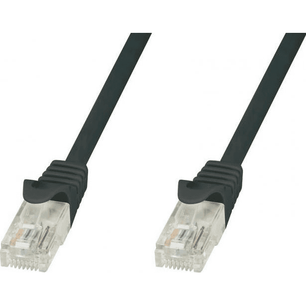 Techly ICOC CCA5U-005-BKT sieťový kábel Čierna 0,5 m Cat5e U/UTP (UTP)