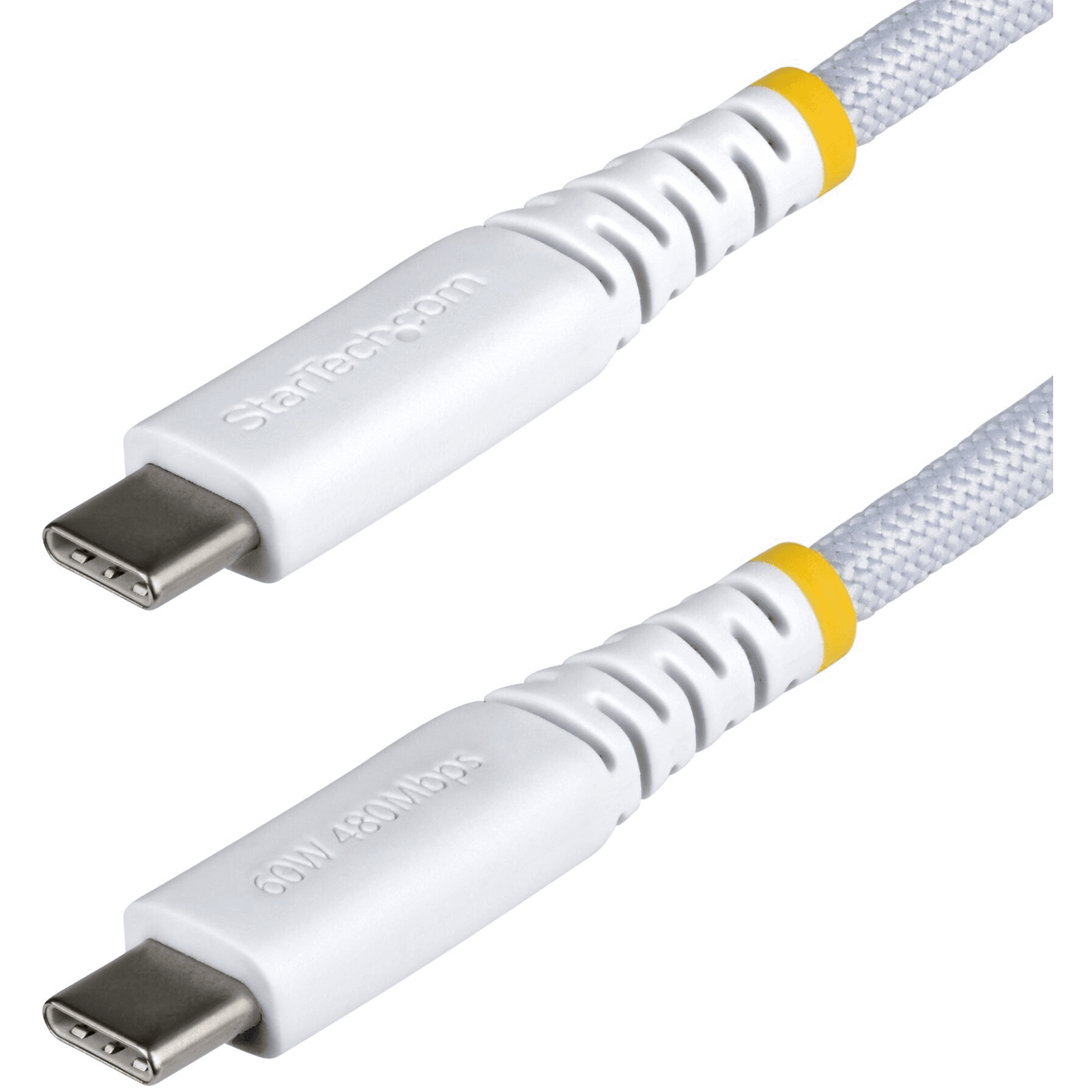 StarTech.com USB2CC2MNCBRWH USB kábel USB 2.0 2 m USB C 0,48 Gbit/s 60 W Biela