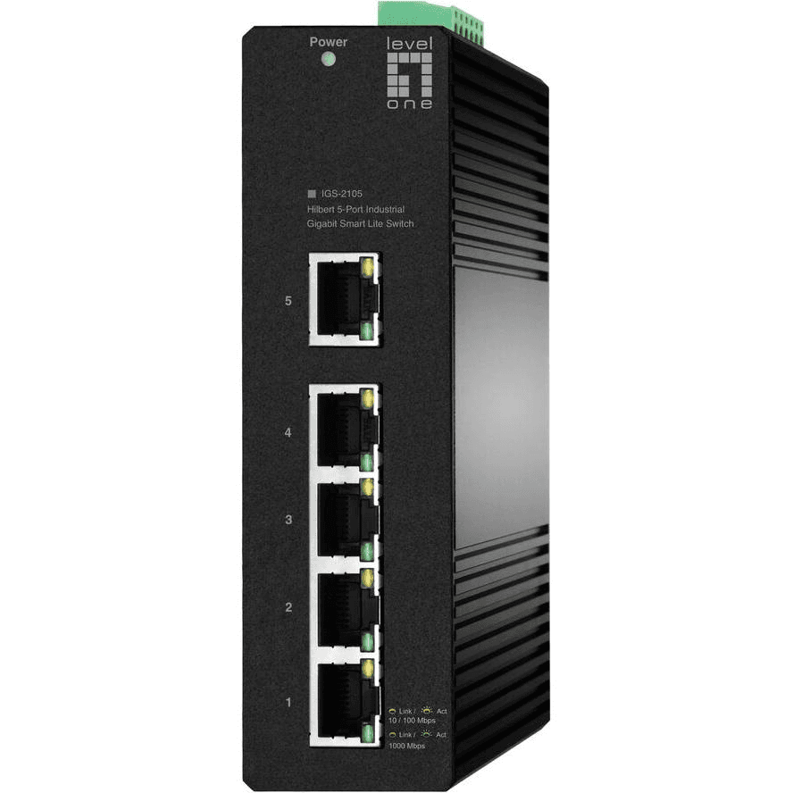 LevelOne IGS-2105 sieťový prepínač Riadený L2 Gigabit Ethernet (10/100/1000) Čierna